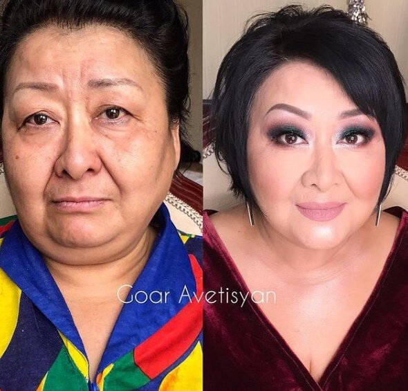 Удивительное перевоплощение пожилых женщин в привлекательных красавиц после макияжа: фото «ДО» и «ПОСЛЕ»