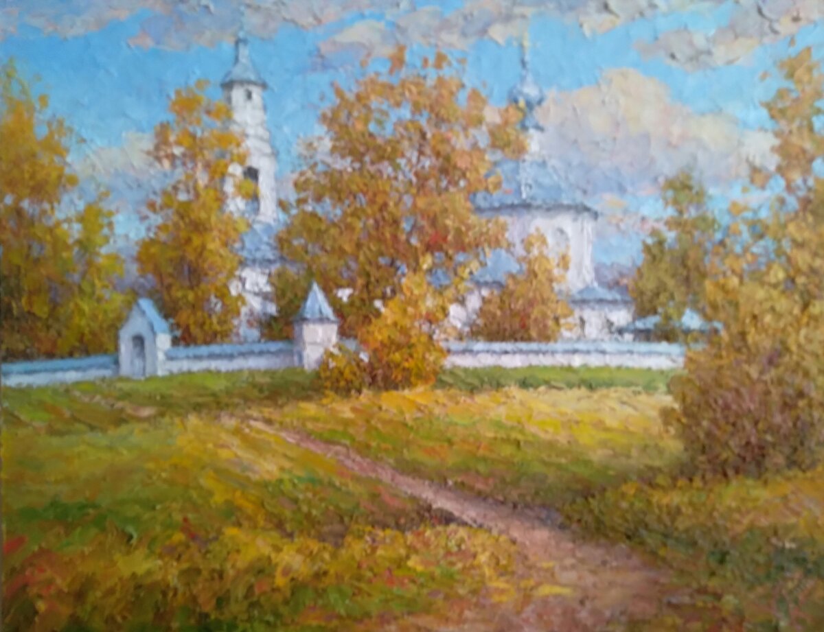 "Осень на Запрудне" 50*60 холст, масло, Кострома