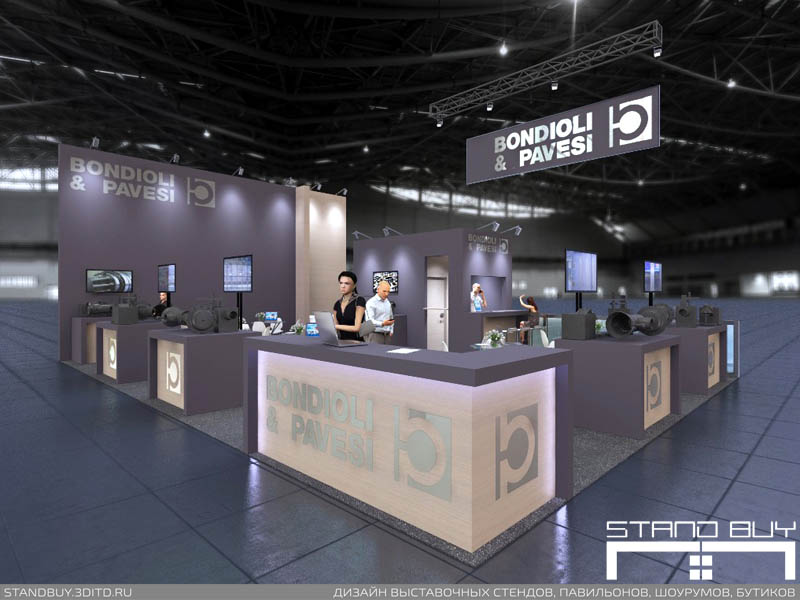 Проект выставочного стенда компании Bondioli&Pavesi. Архитектор - Павел Сапов.