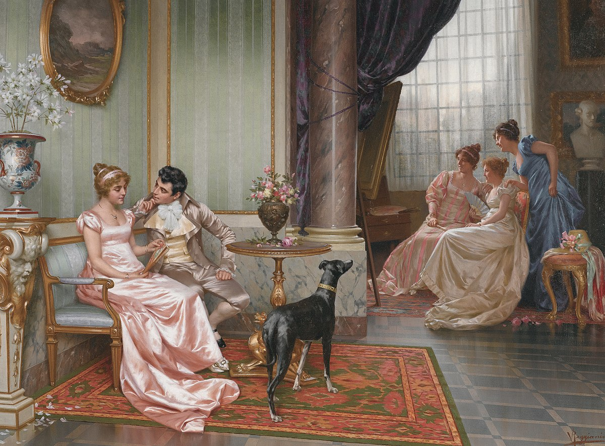 "Ухаживание", Витторио Реджанини, 1930-е (?). (сс) Wikimedia Commons