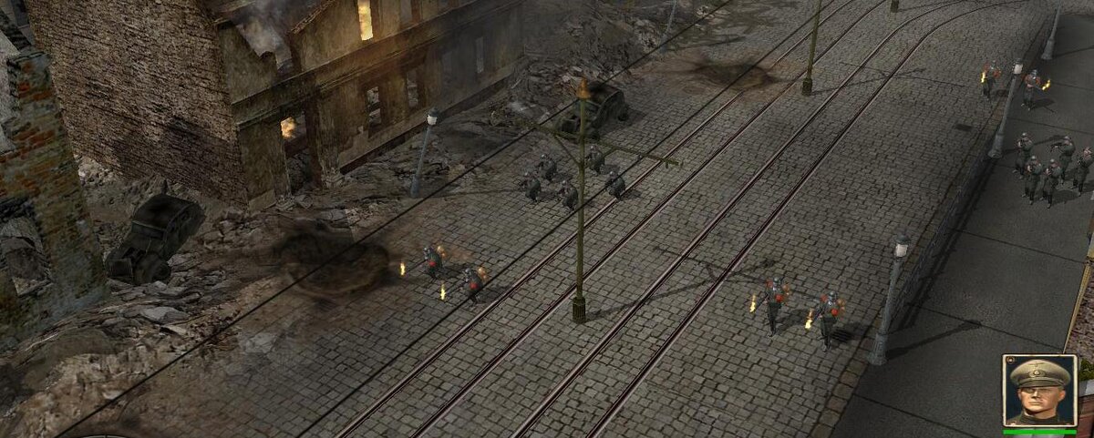 Немецкая пехота на улицах Варшавы