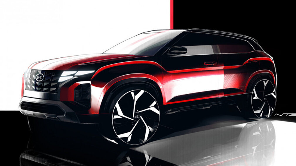 Официальный эскиз нового кроссовера Hyundai Creta