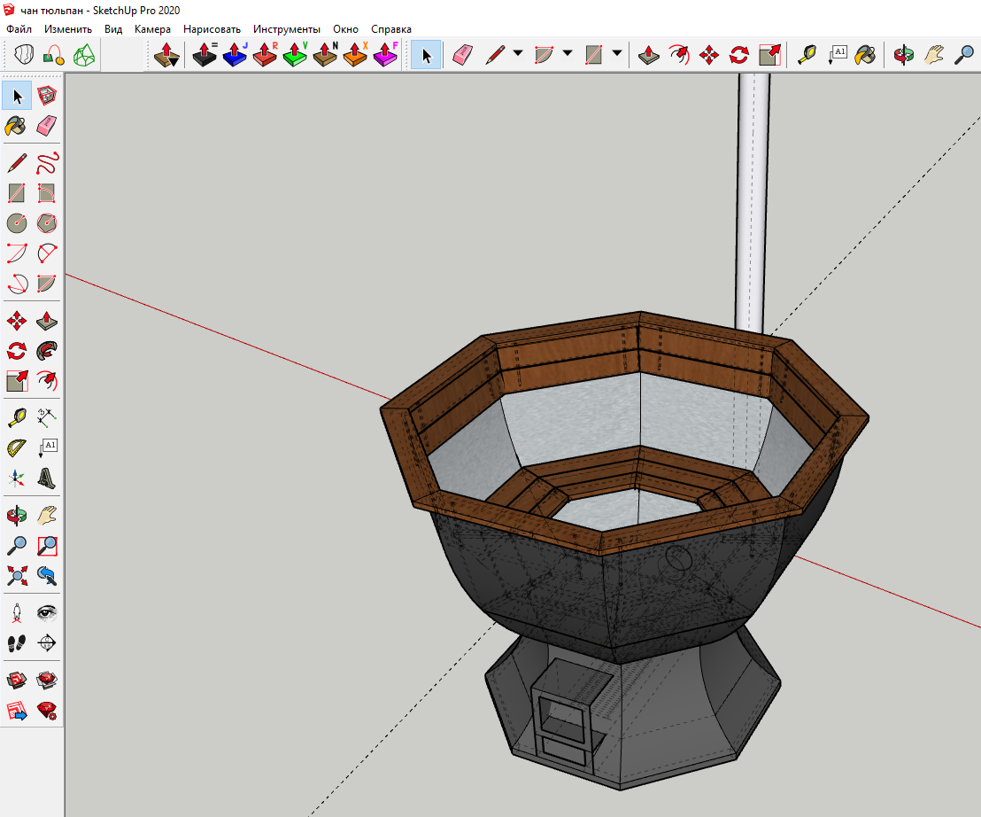SketchUp и набросок нашего чана