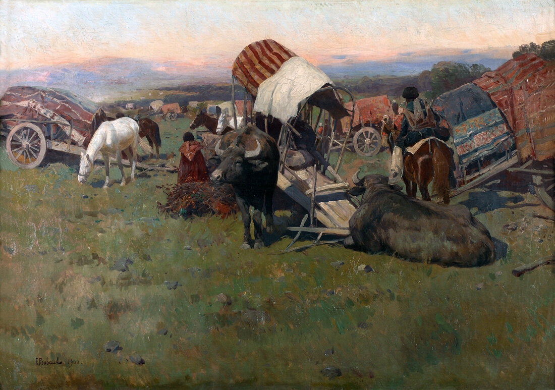 Горцы на привале. Ф.Рубо.