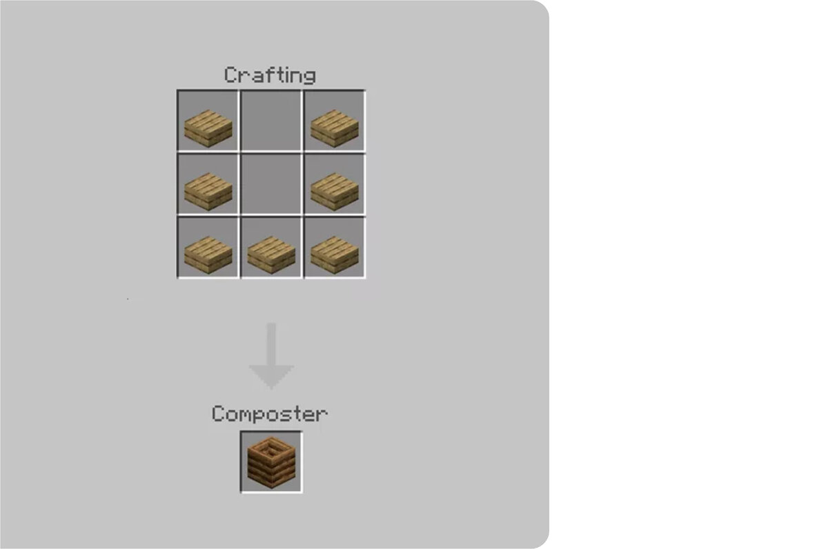 Как сделать компостницу в майнкрафт