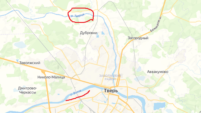 р.Тверца является притоком Волги