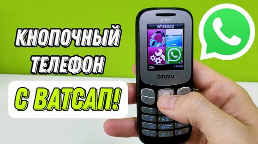 Кнопочный телефон с Ватсап и интернетом / Обзор бюджетника Ginzzu M103 ...