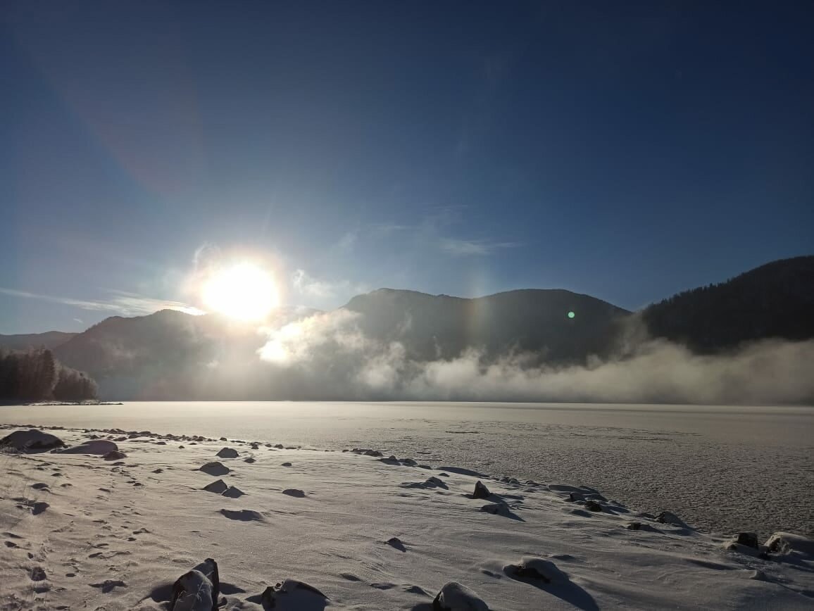 телецкое озеро зимой