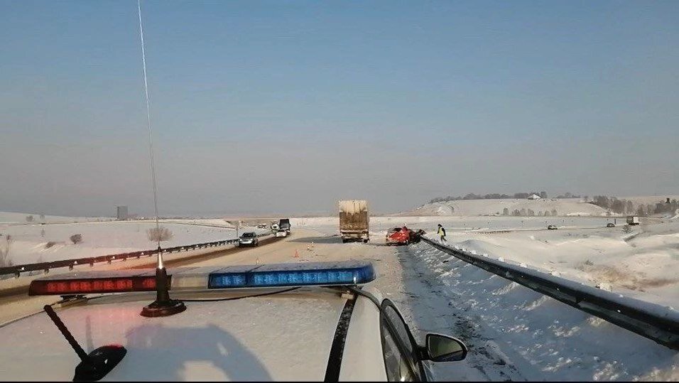     На трассе много аварий. Фото: Госавтоинспекция Красноярского края.