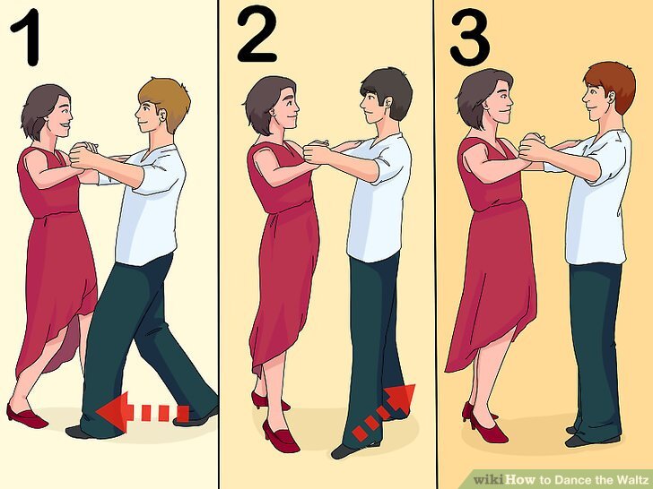 Waltz is considered the king of dancing for a reason. He is always present at all events, various receptions and, of course, at the prom. 
 
But, when everyone thinks about it, as the time of the prom is coming closer and closer, and spending energy lessons from professionals, there is simply no time. In this case, you will learn how to dance the waltz, you can do it yourself, at home. 
 
But, unlike the last century, when being able to dance the waltz was a mandatory requirement for everyone, now there are not so many girls and boys know this type of dance. 
 
First, you need to consider the basic movements. Naturally, before you start learning to dance the waltz, you need to find a suitable partner who also wants to learn. Absolutely all movements occur on account: one-two-three-times. This is very important to remember, because when dancing you need to maintain a good tempo. 
 
As for the rotation, when viewed from the side, it may seem somehow difficult and incomprehensible, but in fact rotation goes counterclockwise in a square. 
 
As for the steps, it is also worth noting a small nuance - for each corner of a simple square there are two small steps and one large one. It is very important to remember and keep in mind so as not to get confused. 
I would also like to note, once again, that spinning in a waltz is one of the most important components. You always need to turn to the right side, and if you look from a purely mathematical point of view, each turn consists of two half-turns, which are equal to one hundred and eighty degrees. 
 
Waltz is considered the king of dancing for a reason.He is always present at all events, various receptions and, of course, at the prom. 
 
But, everybody thinks about it sometime, as the time of the prom is coming closer and closer, and spending energy lessons from professionals, there is simply no time. In this case, you will learn to dance the waltz, you can do it yourself, at home. 
 
But unlike the last century, when being able to dance the waltz was a mandatory requirement for everyone, now not many girls and boys know this type of dance. 
 
First, you need to consider the basic movements. Naturally, before you start learning to dance the waltz, you need to find a suitable partner who also wants to learn. Absolutely all movements occur on account: one-two-three-times. This is very important to remember, since you need to maintain a good tempo while dancing. 
 
As for the rotation, when viewed from the side, it may seem somehow difficult and incomprehensible, but in fact rotation goes counterclockwise in a square. 
 
As for the steps, it is also worth noting a small nuance - for each corner of a simple square there are two small steps and one large one. It is very important to remember and keep in mind so as not to get confused. 
 
 
 
I would also like to note, once again, that spinning in a waltz is one of the most important components ... You always need to turn to the right side, and if you look from a purely mathematical point of view, then each turn consists of two half-turns, which are equal to one hundred and eighty degrees. 
 
 
Now let's pay attention to the steps ... To start the turn, you need to take one step with your right foot forward.It is very important to make a clockwise turn to the right. Next, you should take a step with your left foot, but at the same time continue to carry out the already begun turn, after which the left foot should be placed on half-toes. 
 
And finally, the right leg should be, then put to the left, after which it is necessary to stand on a full foot with both feet. This is the first part of the square that you will make. 
 
To complete the second part, you need to do almost the same thing, just the opposite. 
That is, you first need to step back with your left foot , and this step must be done diagonally and all the weight should be transferred to the left leg. 
 
After that, the right leg is already transferred behind the heel of the left. 