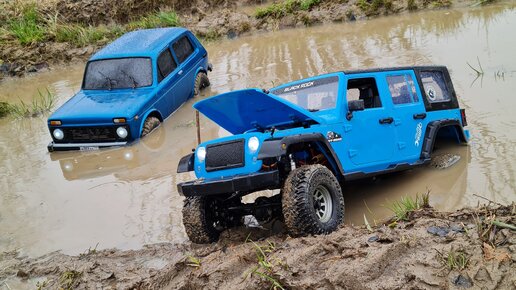 Советская НИВА 4х4 против JEEP Wrangler ... RC OFFroad 4x4