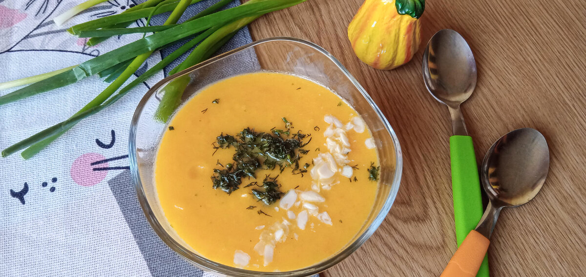 Суп-пюре из моркови с рисом