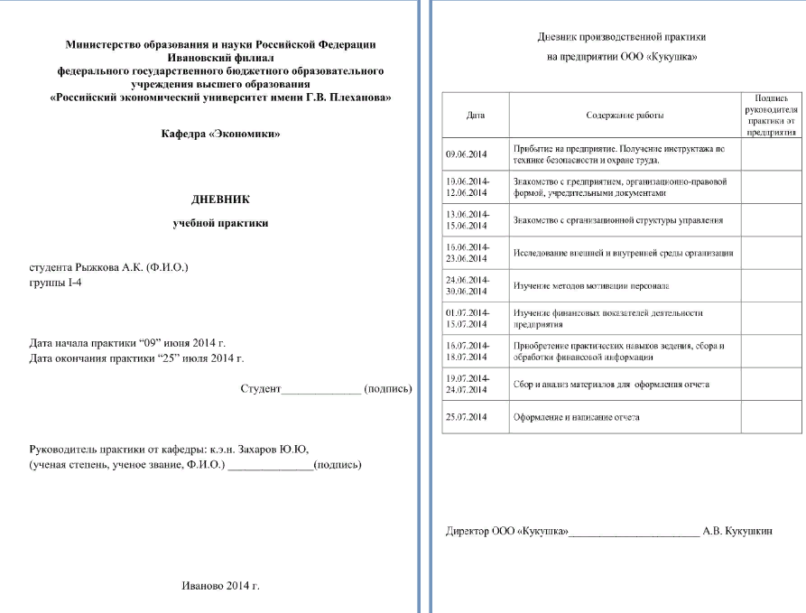 Отчет по практике в отделе кадров организации