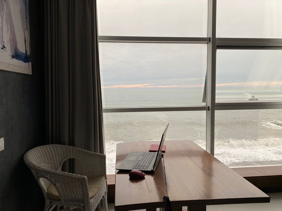 Рабочее место зимой 2021