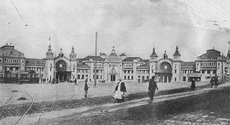 Александровский (Белорусский) вокзал, 1912-1913 годы (фото: pastvu.com)