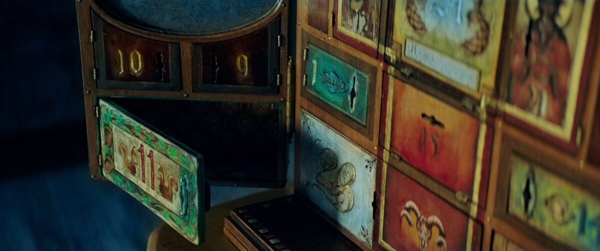 Каждый день календарь просит открыть один ящик. Кадр из к/ф «Календарь Дьявола».