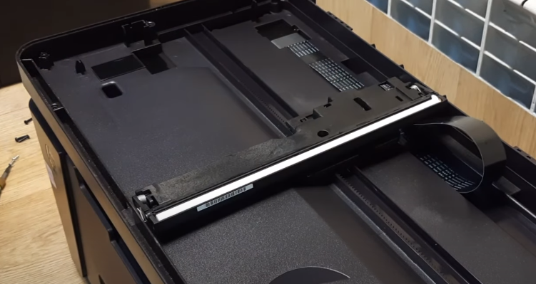 Результат сканирования линейки с крестом