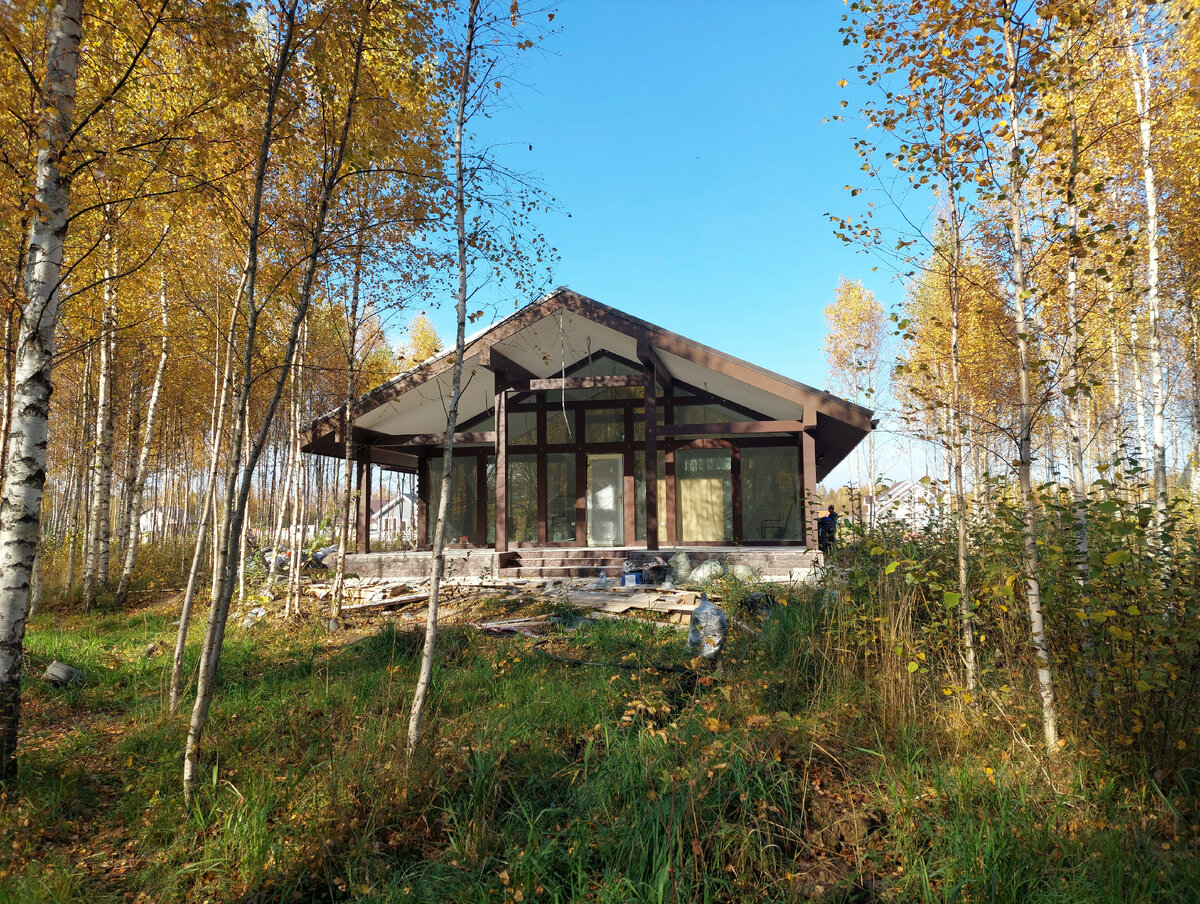 ПарусDom - одноэтажный дом фахверк в стиле Шале