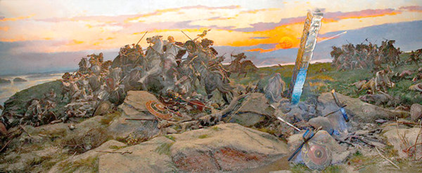 Последний бой Святослава (диорама в музее украинского казачества в Запорожье). Источник: http://photo.i.ua/user/661804/259865/7327443/