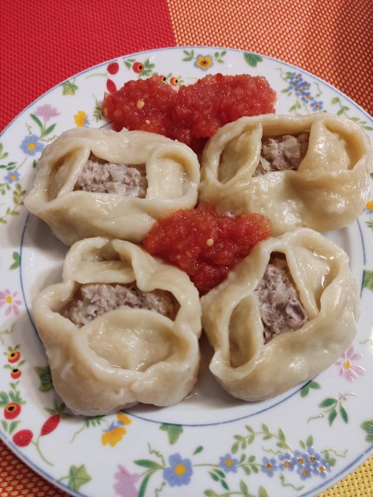 Манты с мясом