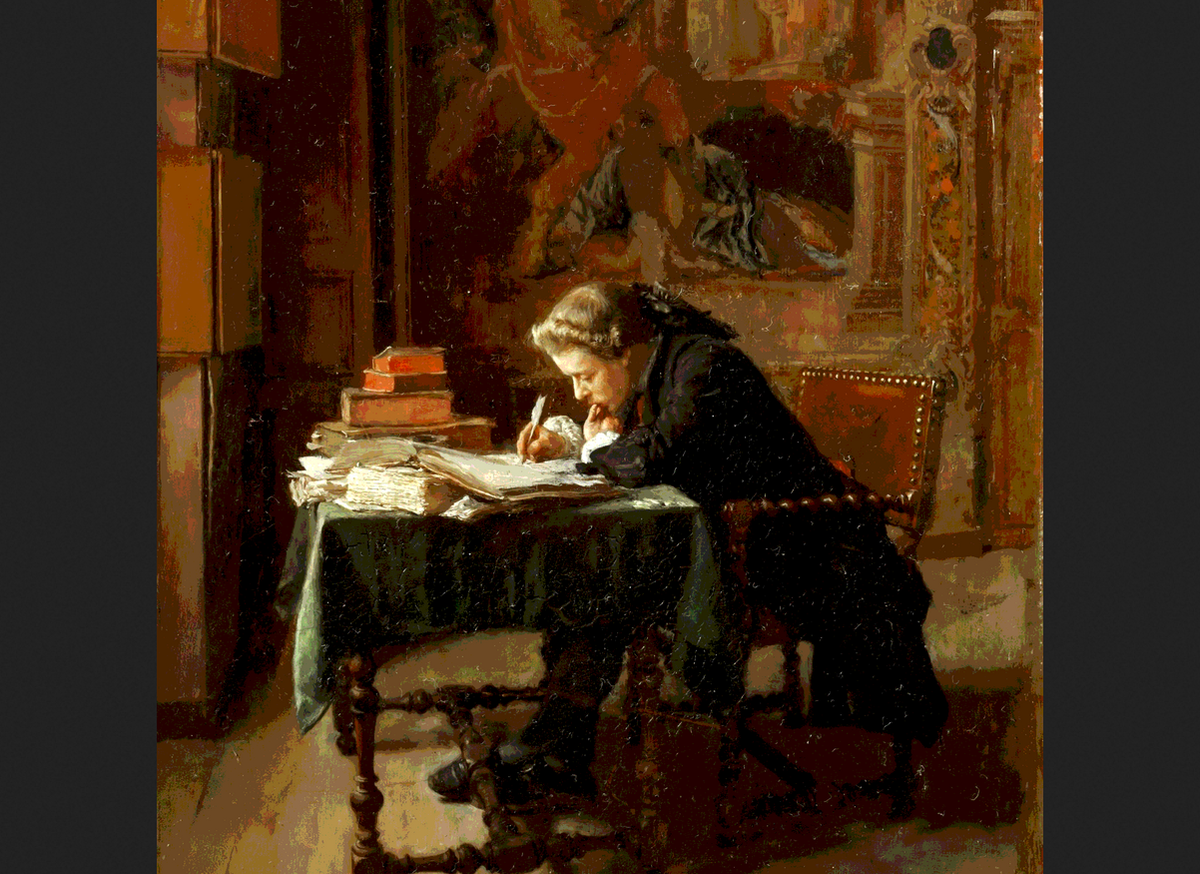Жан-Луи Эрнест Месонье. "Молодой человек за письмом"