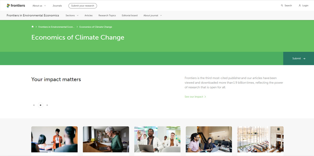 Наш журнал по экономике изменения климата.