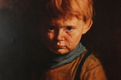     «Плачущий мальчик»: как появилась легенда о картине, которая вызывает пожары