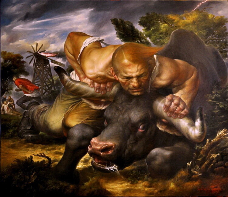 © Виктор Сафонкин /  Viktor Safonkin     Сила и воля. холст, масло, 2011