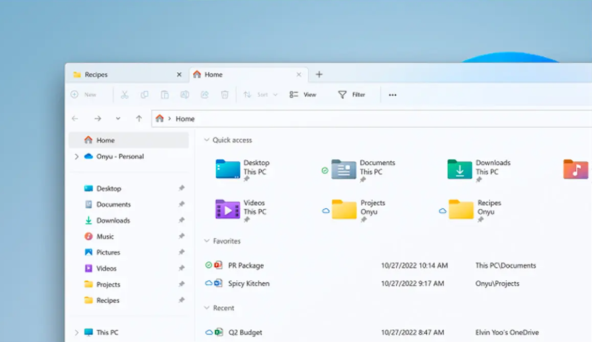 Обложка Windows 11 Проводник (Вкладки)