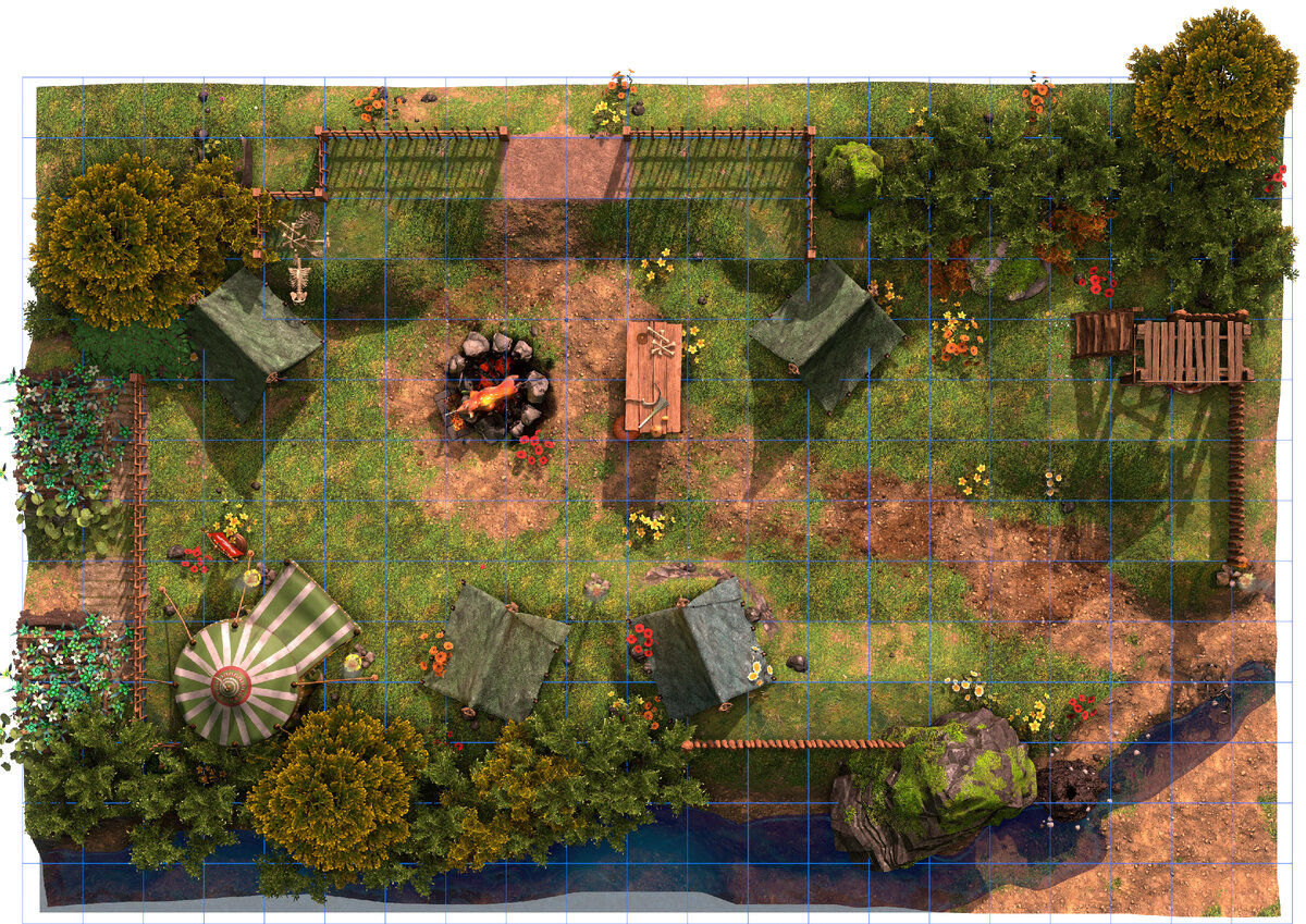 План лагеря - днем