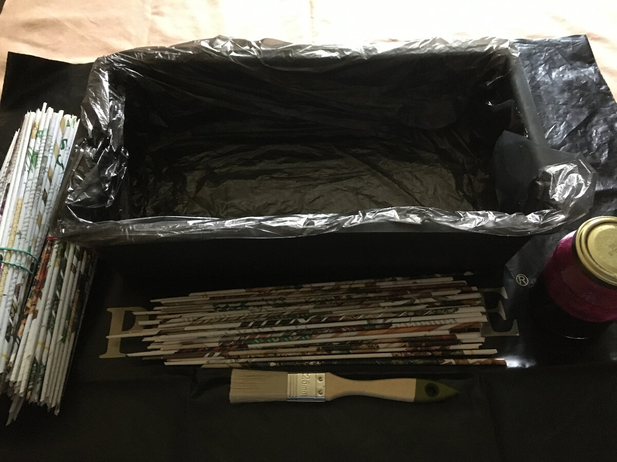 Подготовка к покраске бумажной лозы