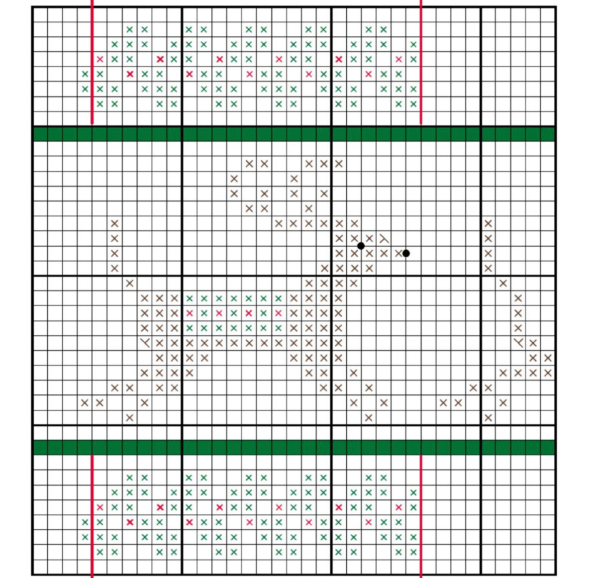 Схема для вязания пледа с оленями