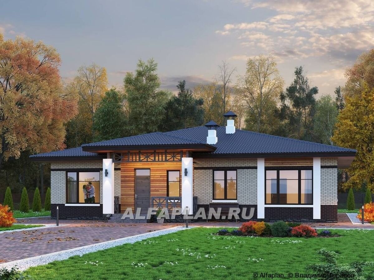 НА СЛАЙД-ШОУ 3 ФОТО: Проект одноэтажного дома "Аризона" 767В 