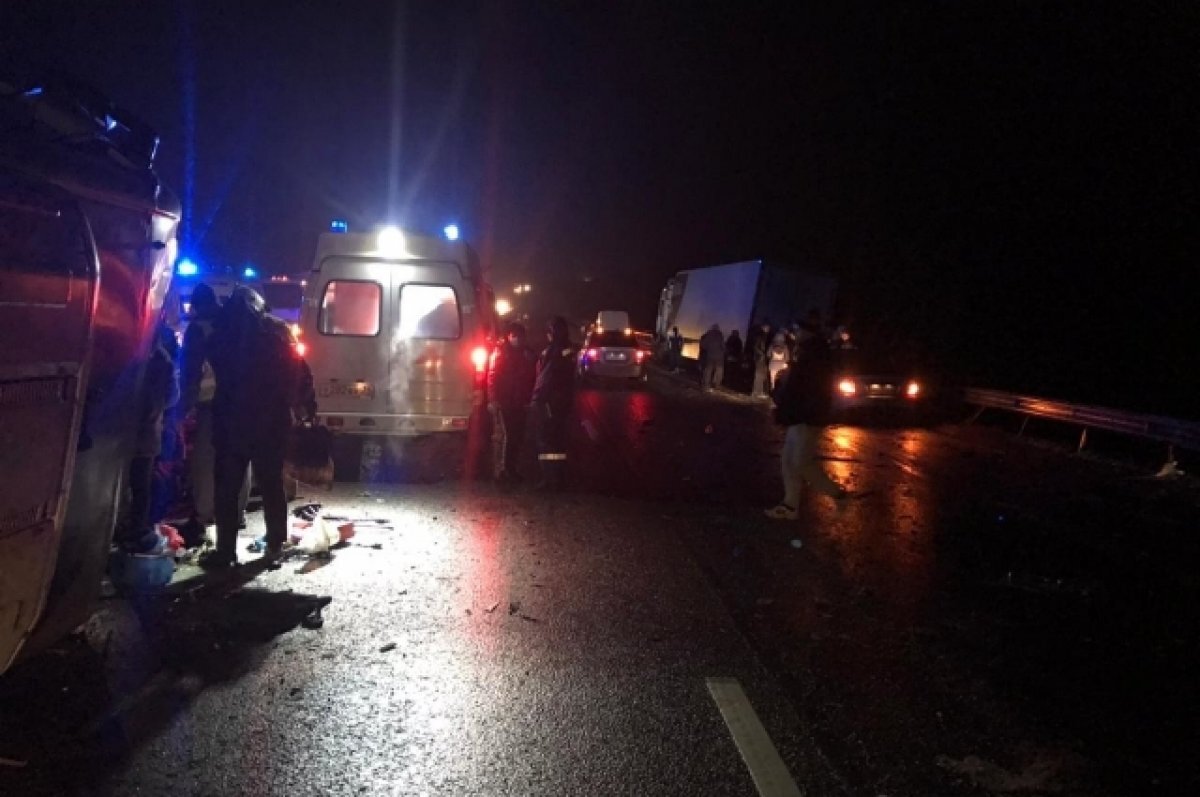    Число пострадавших в ДТП с автобусом под Тулой увеличилось до 19 человек