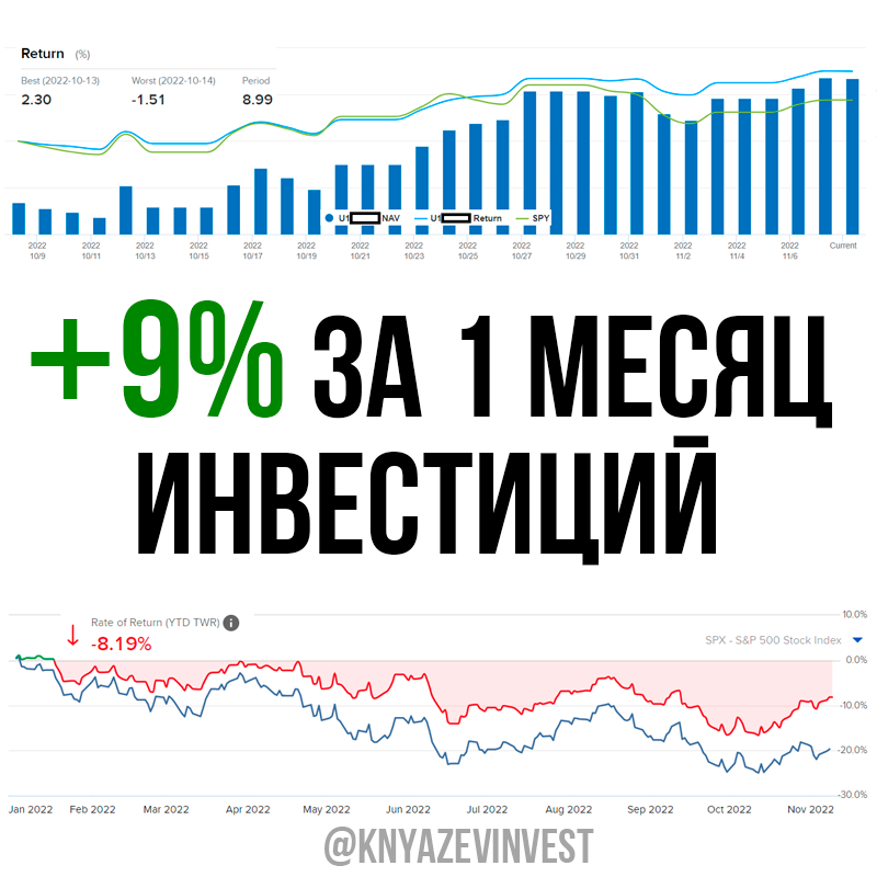 Инвестиции в месяц. Дивидендный на 1 акцию. Доллар.