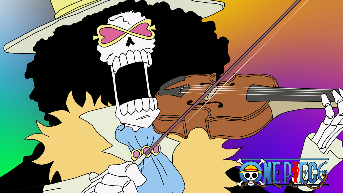 Брук играет на скрипке