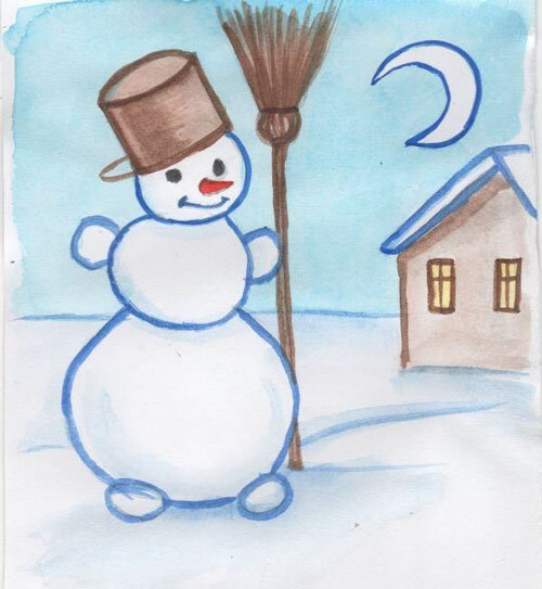 Зима рисунок для детей раскраска (46 фото)