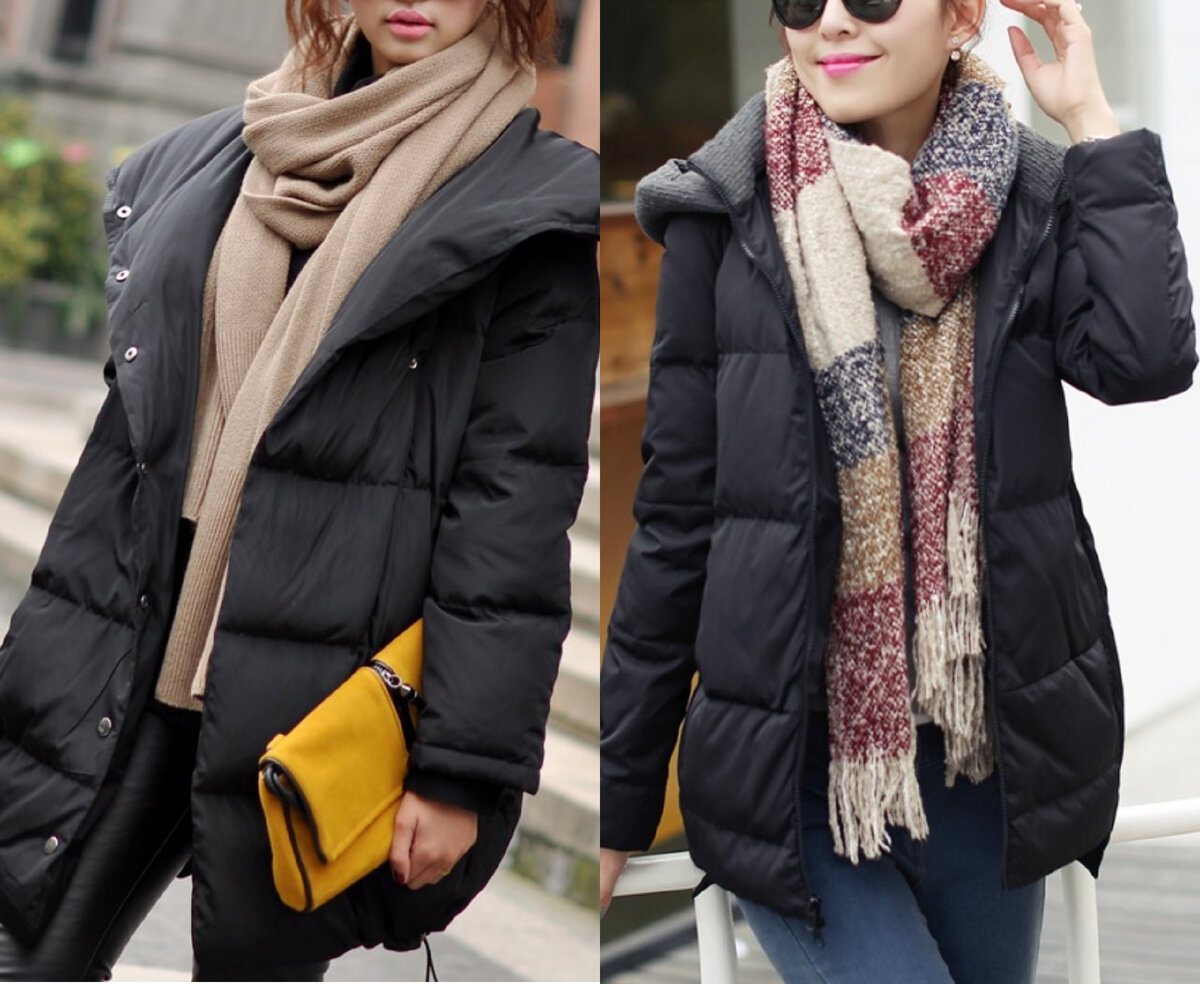 Завязываем шарф на пальто: 9 вариантов