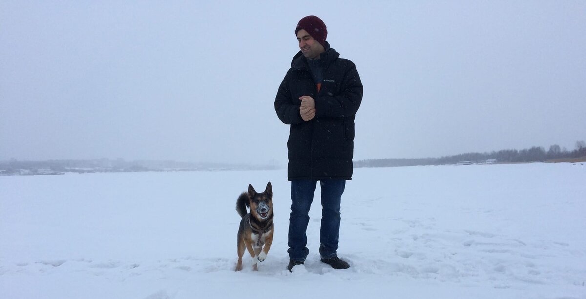 Я и мой пес. Гуляем по реке