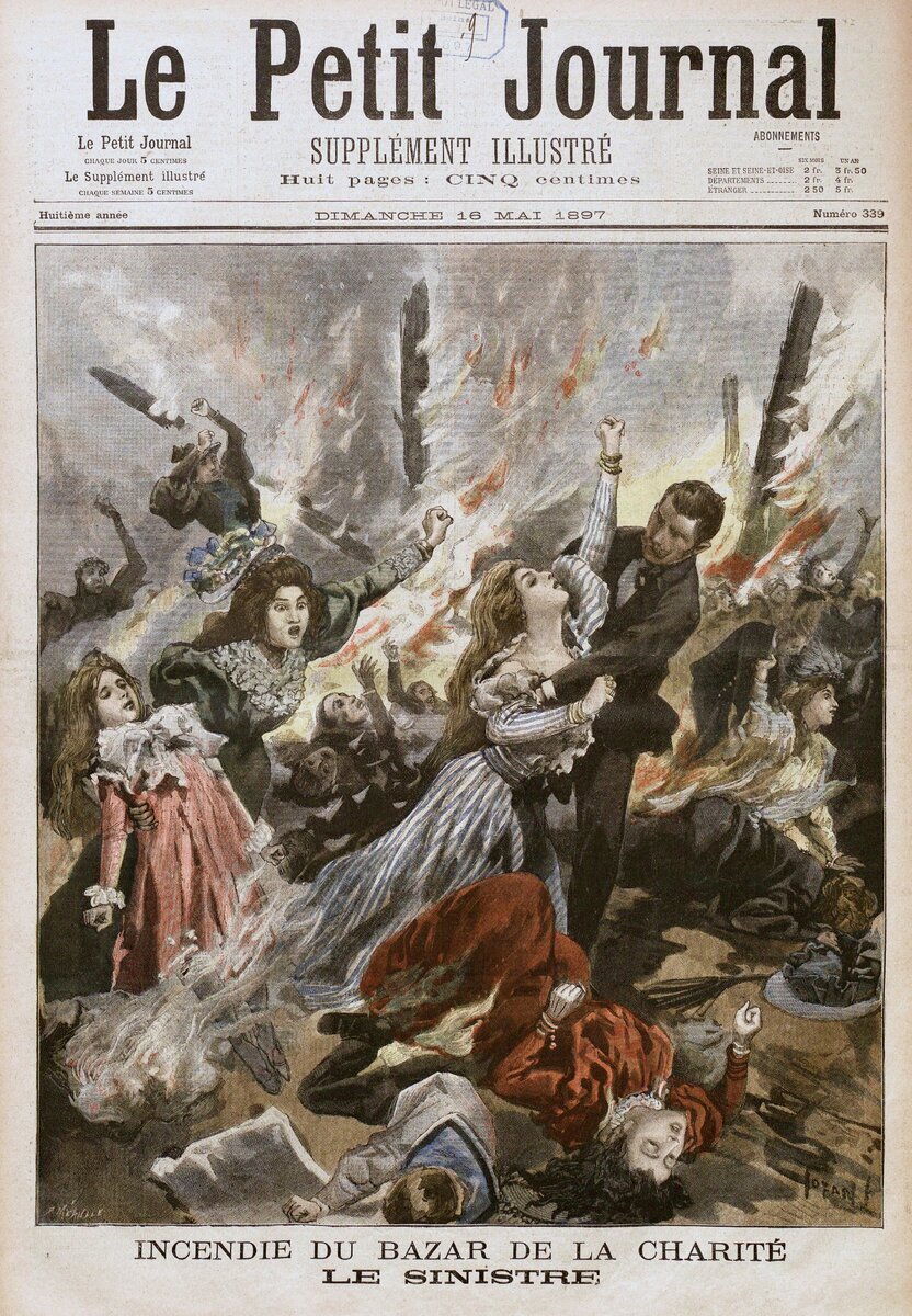 С такой обложкой вышел  Le Petit Journal спустя 12 дней после пожара. 