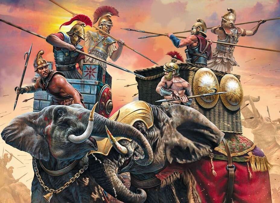 Дуэль боевых слонов при Ипсе, 301 год до нашей эры.