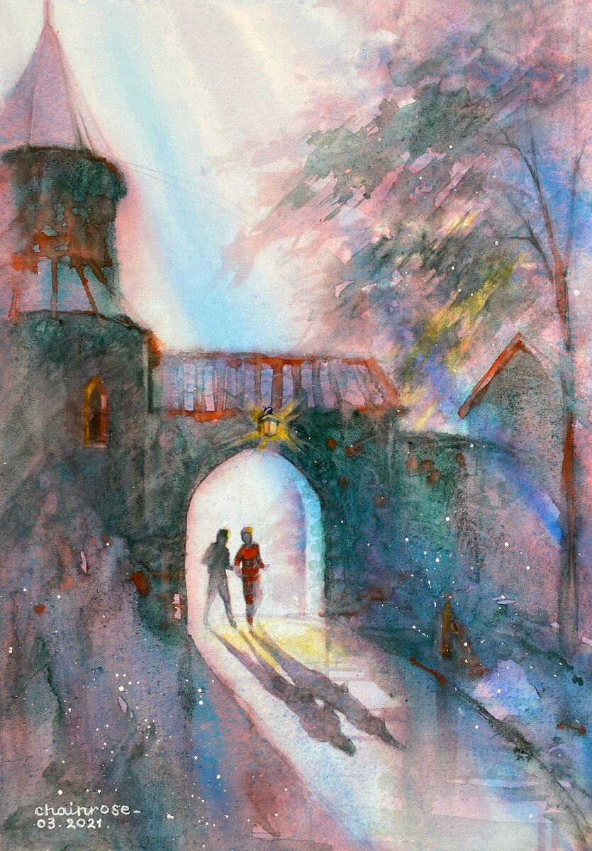 27х39см. Андерсенград. Акварель.