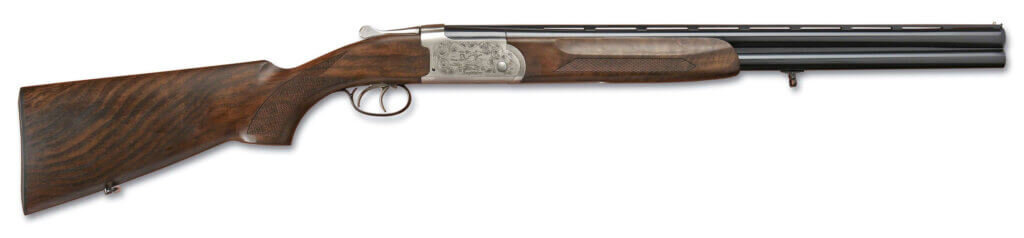 Общий вид ружья Verney-Carron Sagittaire Becassier. Данное исполнение ружья выполняется с затворной коробкой, изготовленной из лёгкого сплава, конструкция которой не предусматривает наличие дополнительных разгрузочных плоскостей[