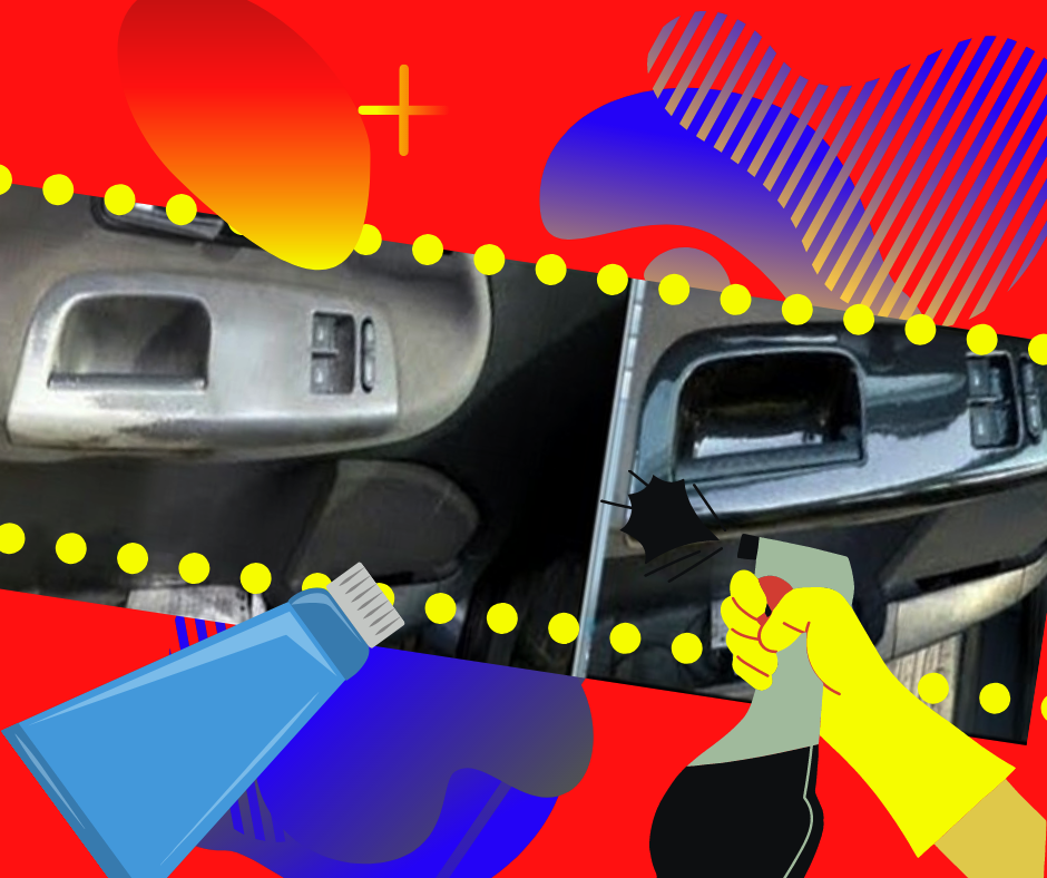 Как обновить пластик в салоне автомобиля дешево. Фото: коллаж автора канала zen.yandex.ru/1mobynet