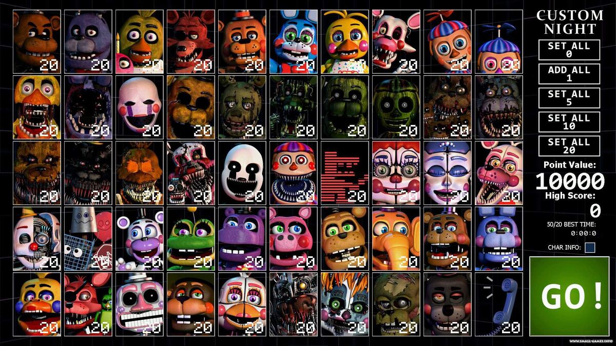 Меню фнаф UCN