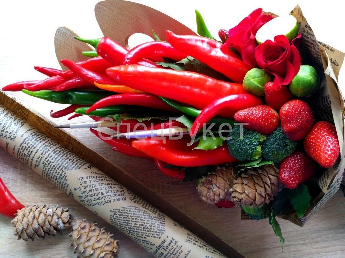 Букет из перцев - Палитра, был собран для художницы