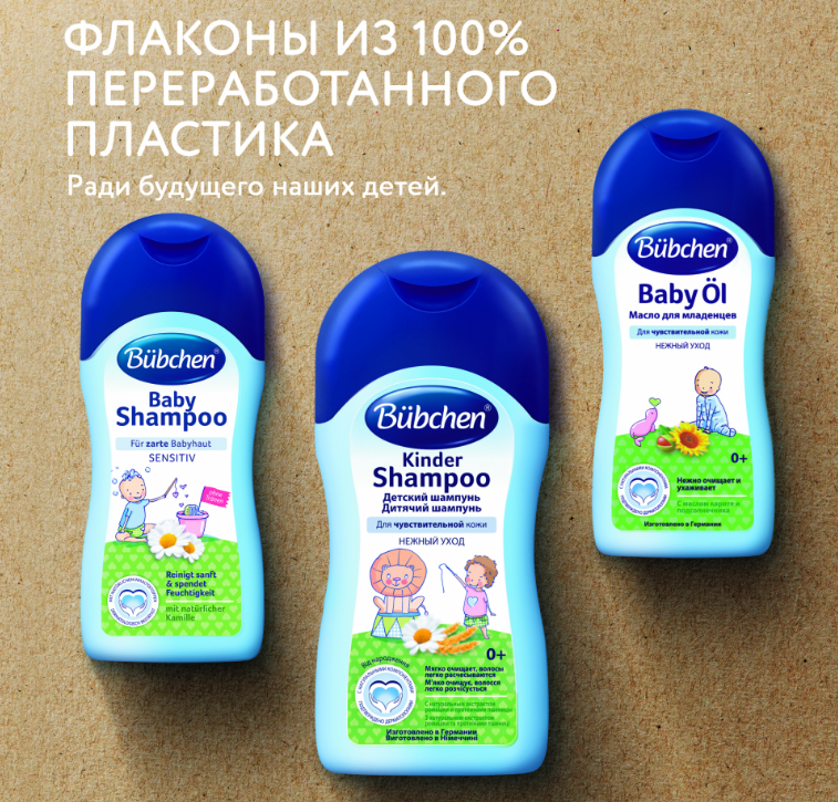 Первая детская косметика в упаковке из переработанного пластика! Заботимся об экологии вместе!