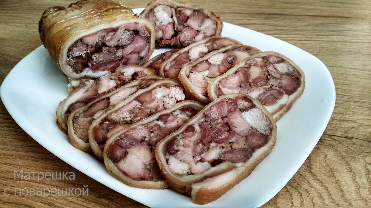 Домашняя колбаса ветчина из свинины простой рецепт пошаговый