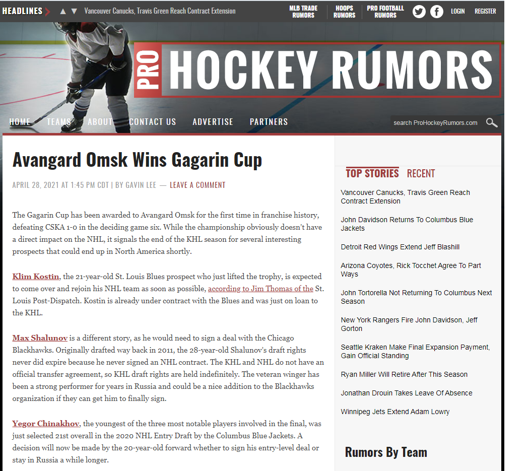 https://www.prohockeyrumors.com/2021/04/avangard-omsk-wins-gagarin-cup.html