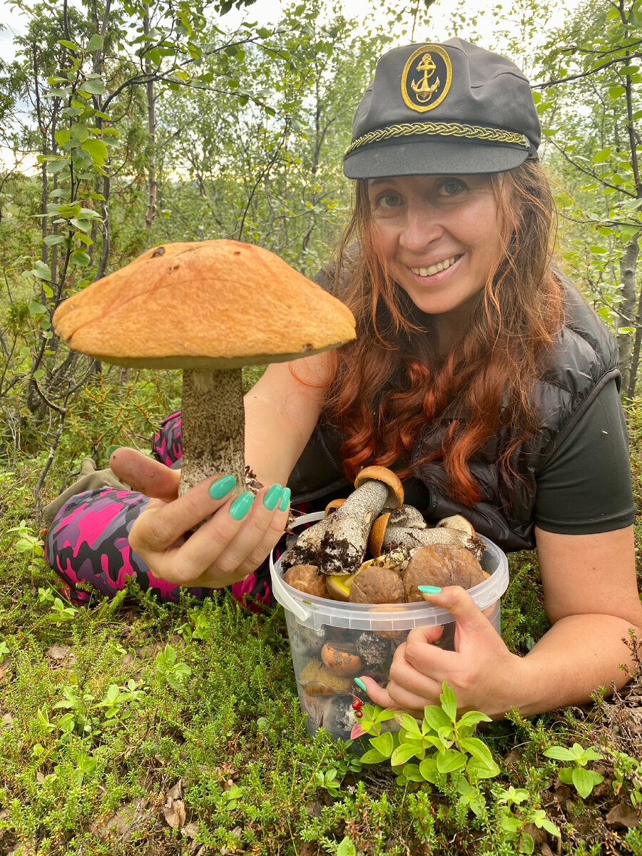 Я с собранными за 10 минут грибочками